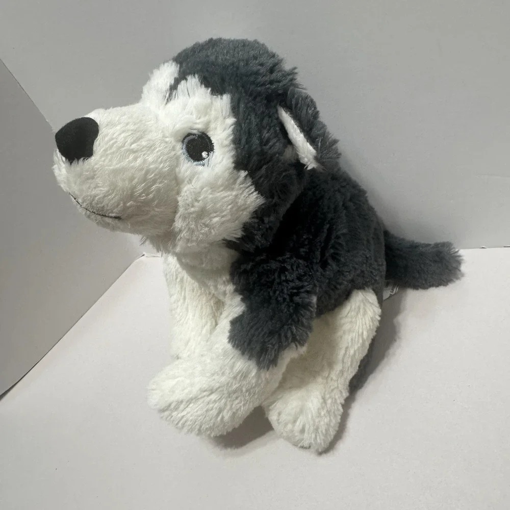 IKEA Livlig Siberian Plush Dog Husky Wolf Embroidered Eyes Stuffed Animal 10